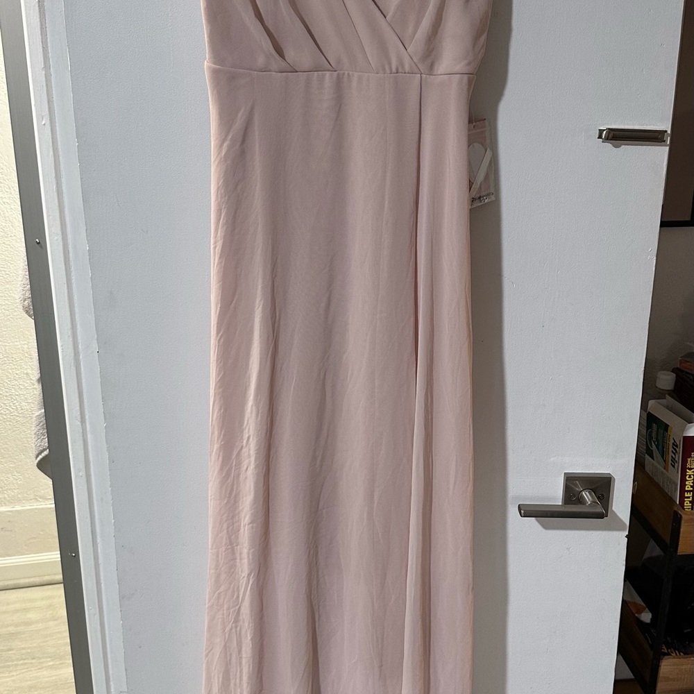 Birdie Grey KAIA Pale Blush L Bridesmaid Dress NWT
